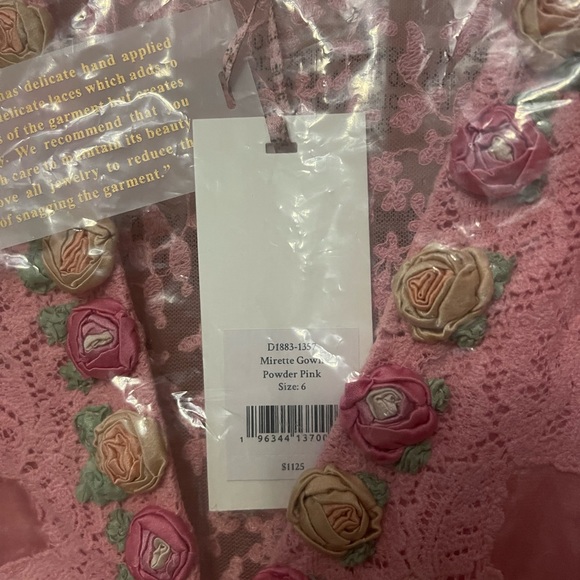 LoveShakeFancy Mirette Silk Gown SZ 6 in Powder Pink - Picture 11 of 16